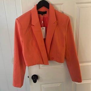 Endless rose, cropped, boxy, coral blazer
